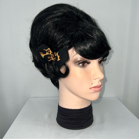 Leopard Print Exotic Bandana Knotted Hair Bow - Picture 3 of 11